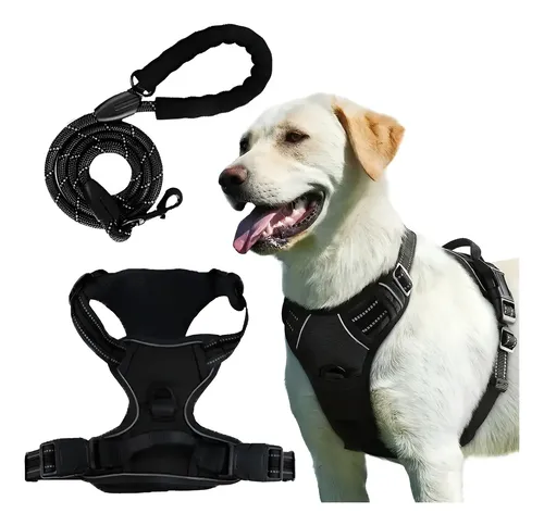 Pechera Para Perro Arnés Ajustable Reflectante Con Correas
